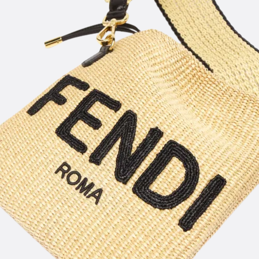 FD Small Raffia Handbag