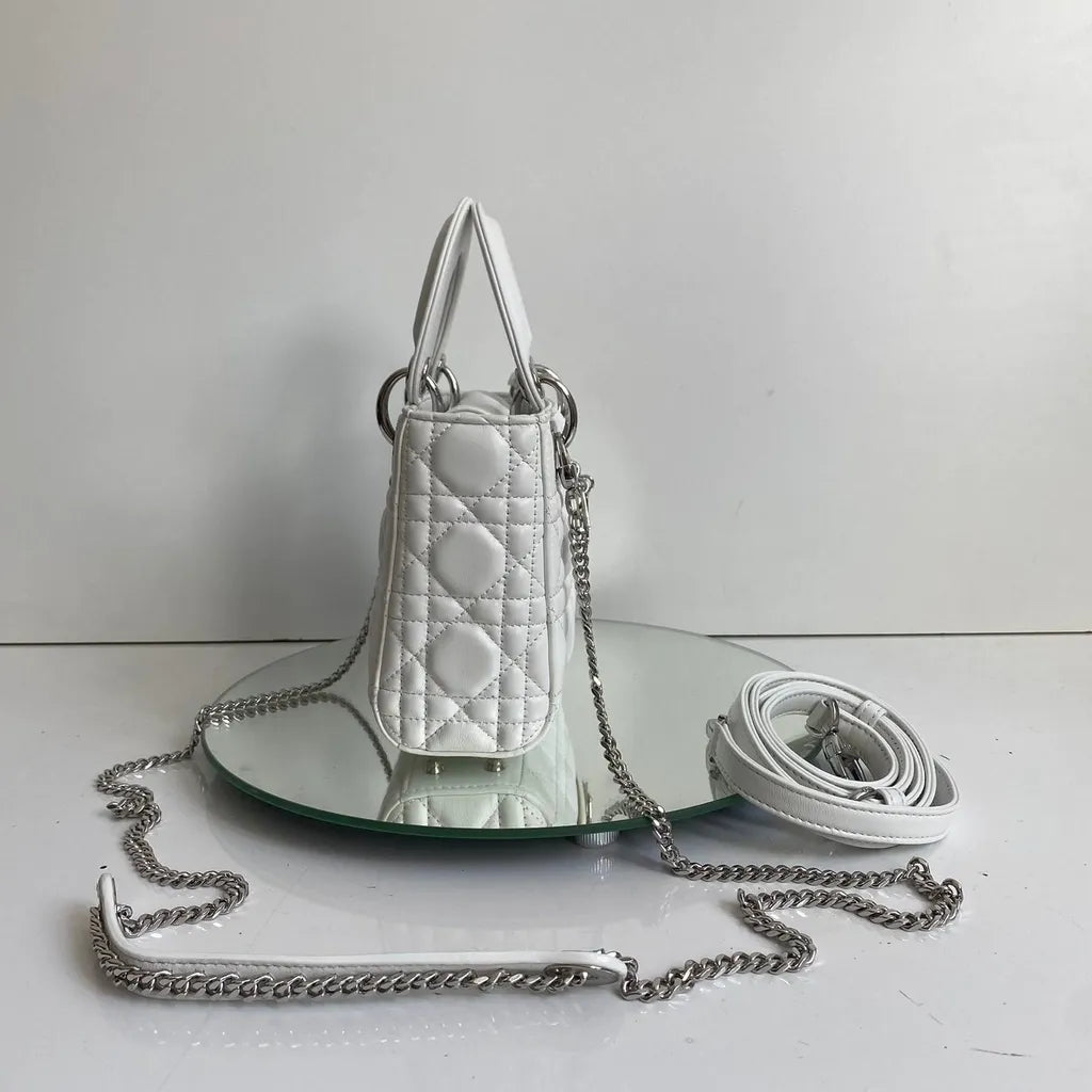 Mini Lady DR White Bag