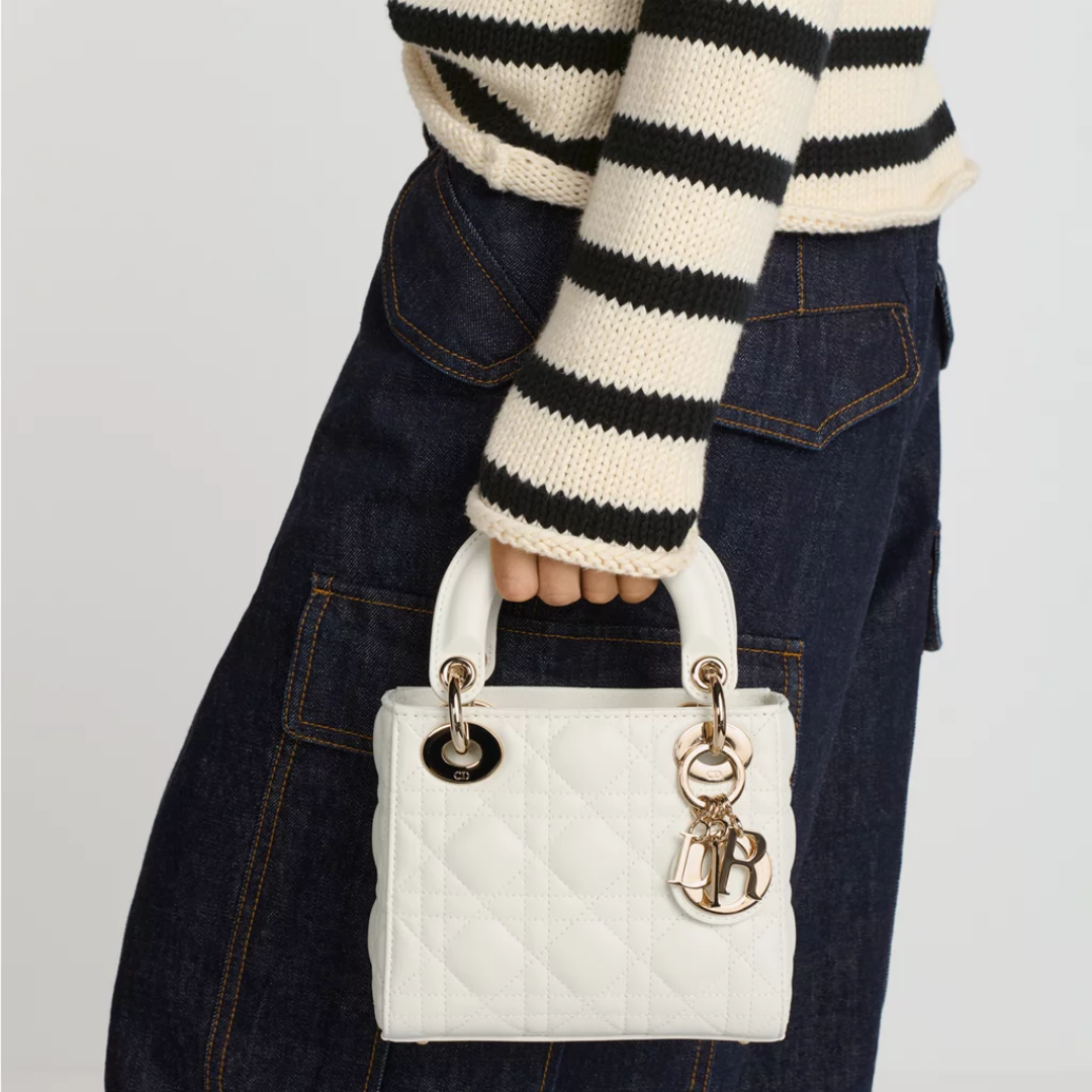 Mini Lady DR White Bag