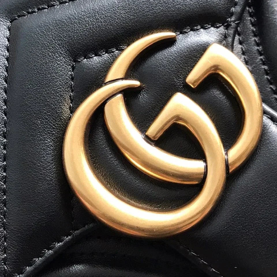 GC Marmont Small Matelassé Bag Black