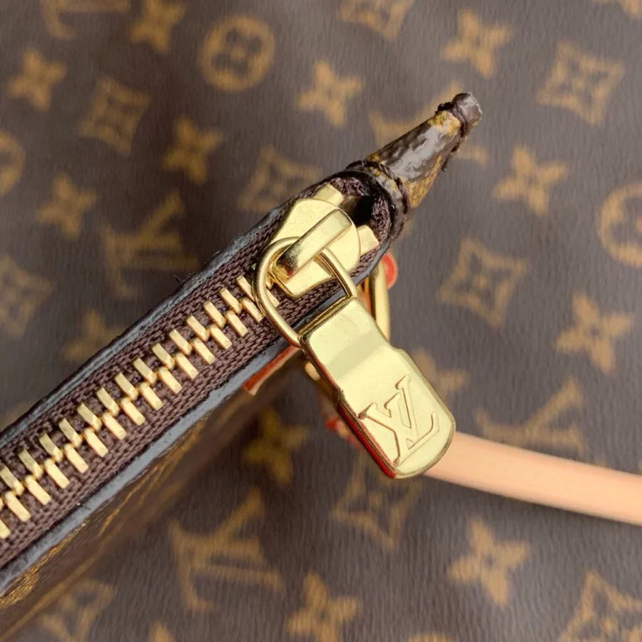 LV Neverfull MM Inside Out Tote Brown
