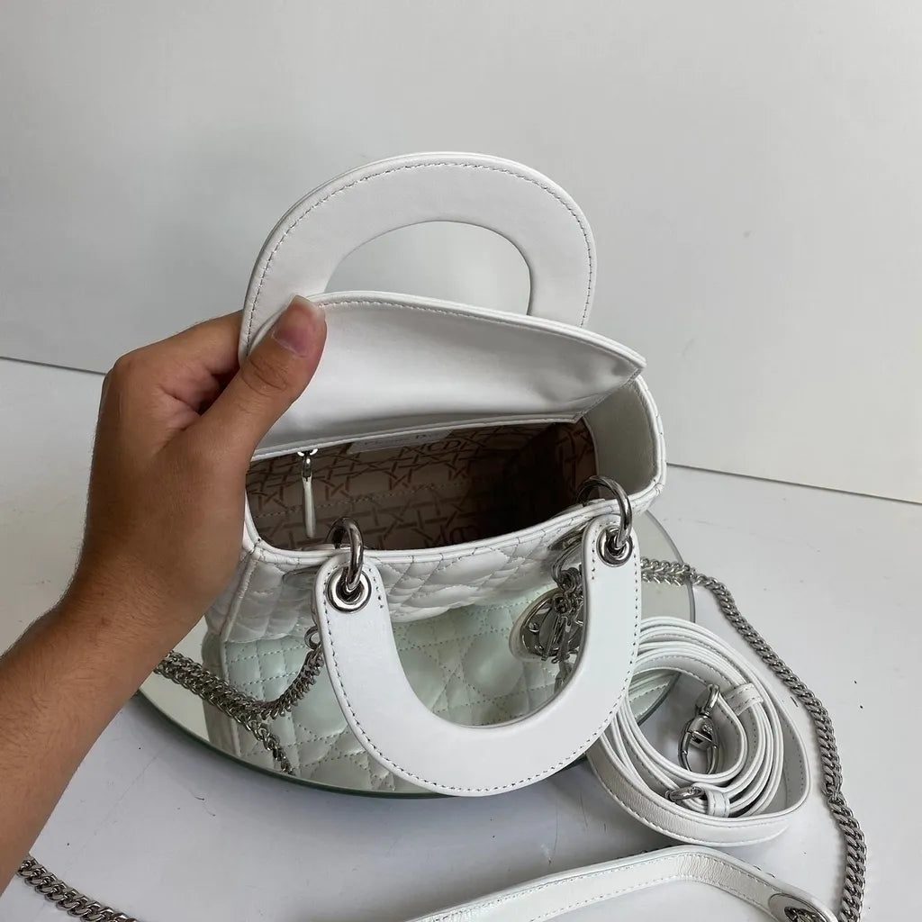 Mini Lady DR White Bag
